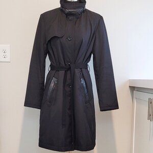 Reaction Kenneth Cole Lined Women's Single Breasted Knee-Length Raincoat XL